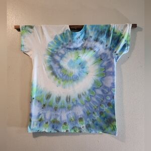 Shell Spiral Blue N Green Soft Cotton Tee XL
